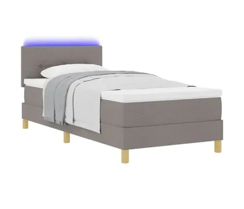 Led Čiužinio Lova Su Čiužiniu Taupe 100 X 200 Cm Audinys