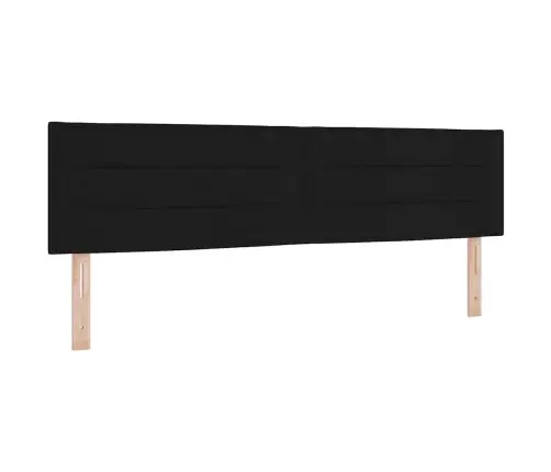 Led Box Spring Voodi Madratsiga Lediga Must 180 X 200 Cm Kangas