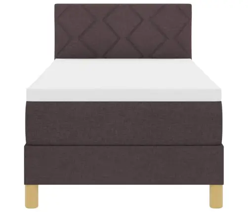 Kastes Atsperu Gulta Ar Matraci Un Led Tumši Brūnā 80X200 Cm Audumā Vidaxl Kastes Atsperu Gulta Ar Matraci Un Led Tumši Brūnā 80X200 Cm Audumā Vidaxl