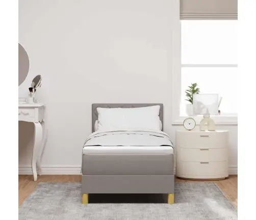 Led Box Spring Voodi Peaga Pruunikashall 80 X 200 Cm Kangas