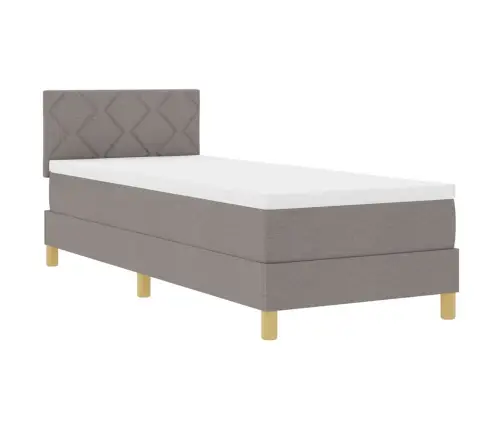 Led Box Spring Voodi Peaga Pruunikashall 80 X 200 Cm Kangas