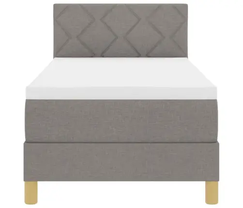 Led Box Spring Voodi Peaga Pruunikashall 80 X 200 Cm Kangas