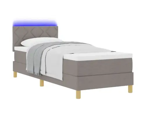 Led Box Spring Voodi Peaga Pruunikashall 80 X 200 Cm Kangas