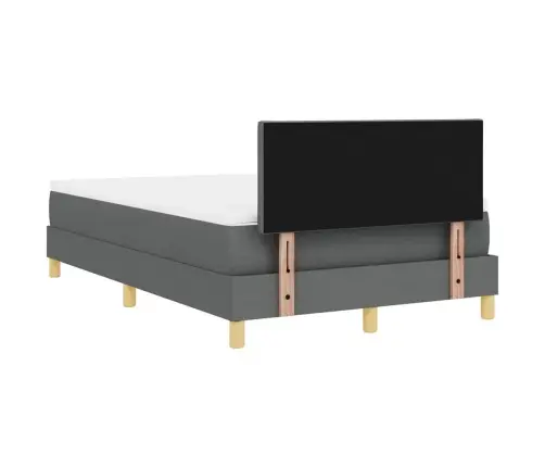 Led Box Spring Voodi Madratsiga Tumehall 120 X 190 Cm Kangas