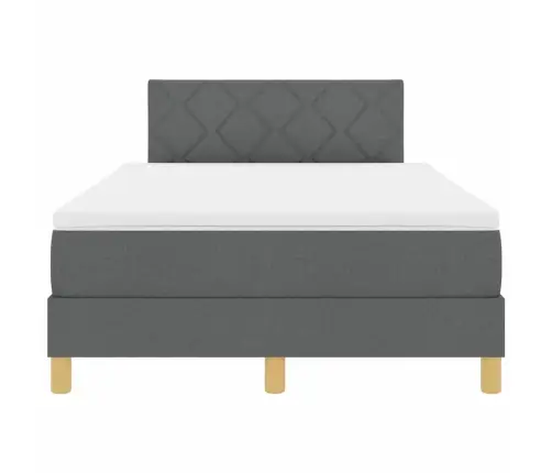 Led Box Spring Voodi Madratsiga Tumehall 120 X 190 Cm Kangas