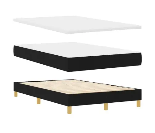 Led Čiužinio Lova Su Čiužiniu Juoda 120 X 200 Cm Audinys