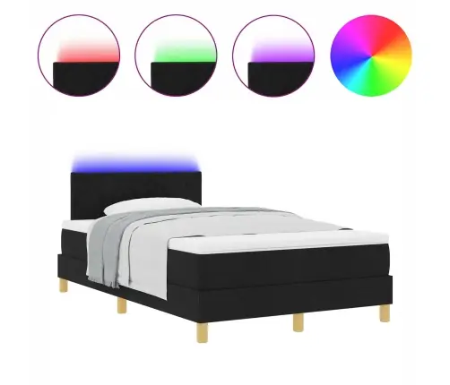 Led Čiužinio Lova Su Čiužiniu Juoda 120 X 200 Cm Audinys