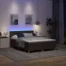 Kaste Matrača Gulta Ar Matraci & Led Tumši Brūns 140X200 Cm Audums Vidaxl