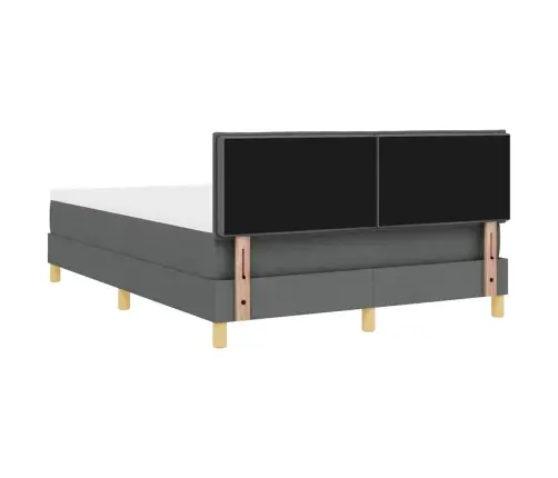 Led Čiužinio Lova Su Led Tamsiai Pilka 160 X 200 Cm Audinys