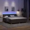 Kastes Atsperu Gulta Ar Matraci Un Led Tumši Brūns 180X200 Cm Audums Vidaxl