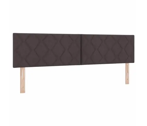 Kastes Atsperu Gulta Ar Matraci Un Led Tumši Brūns 180X200 Cm Audums Vidaxl
