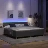 Led Box Spring Voodi Madratsiga Tumehall 200 X 200 Cm Kangas