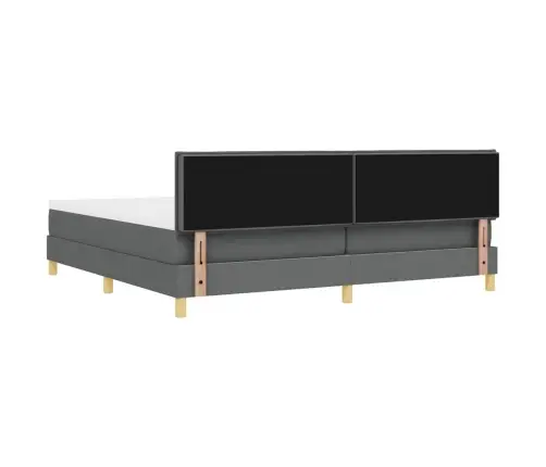 Led Box Spring Voodi Madratsiga Tumehall 200 X 200 Cm Kangas