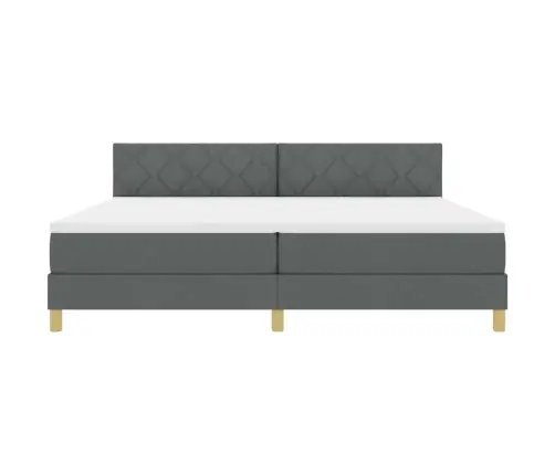 Led Box Spring Voodi Madratsiga Tumehall 200 X 200 Cm Kangas