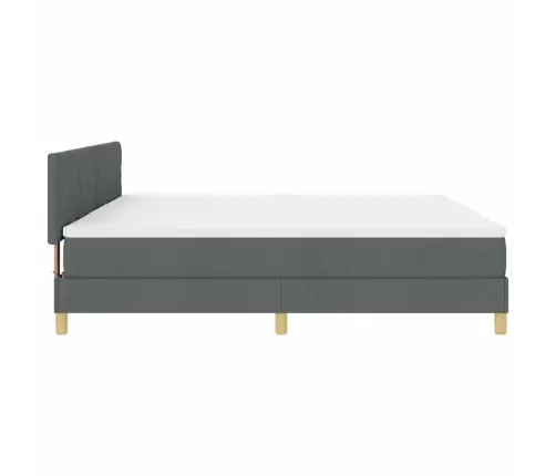 Led Box Spring Voodi Madratsiga Tumehall 200 X 200 Cm Kangas