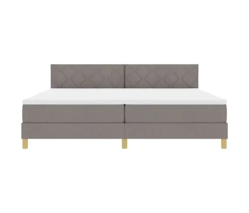 Led Box Spring Voodi Peaga Pruunikashall 200 X 200 Cm Kangas