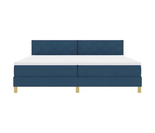 Kastveida Gulta Ar Matrača Un Led Zila 200X200 Cm Audums Vidaxl