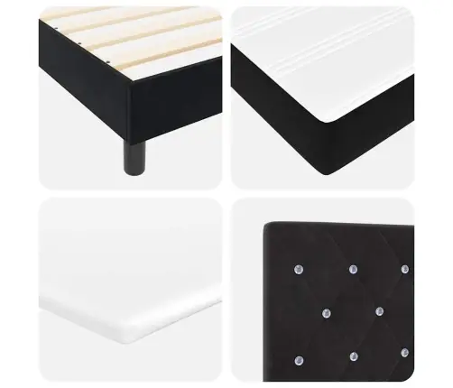 Gultas Rāmis Ar Matraci Un Led Melnā Krāsā 200X200 Cm Samts Vidaxl Gultas Rāmis Ar Matraci Un Led Melnā Krāsā 200X200 Cm Samts Vidaxl