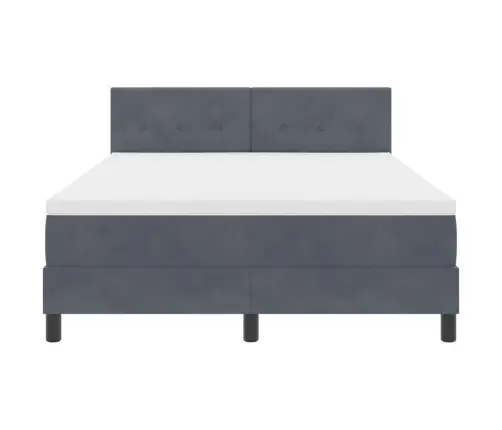 Led Box Spring Voodi Madratsiga Tumehall 140 X 200 Cm Samet