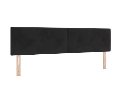Led Box Spring Voodi Madratsiga Lediga Must 180 X 200 Cm Samet