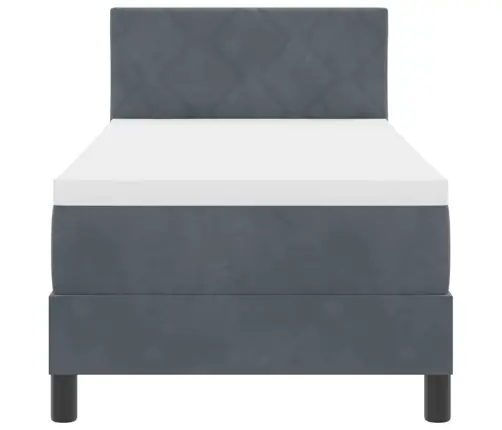 Kastītes Atsperu Gulta Tumši Pelēka 80 X 200 Cm Samts Vidaxl Kastītes Atsperu Gulta Tumši Pelēka 80 X 200 Cm Samts Vidaxl
