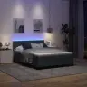 Gultas Rāmja Komplekts Ar Matraci Un Led Tumši Pelēks 160X200 Cm Samts Vidaxl