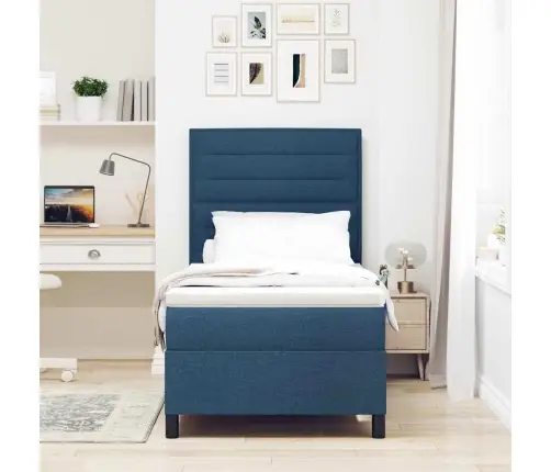 Kiemas Lova Su Čiužiniu Su Led Mėlyna 80 X 200 Cm Audinys