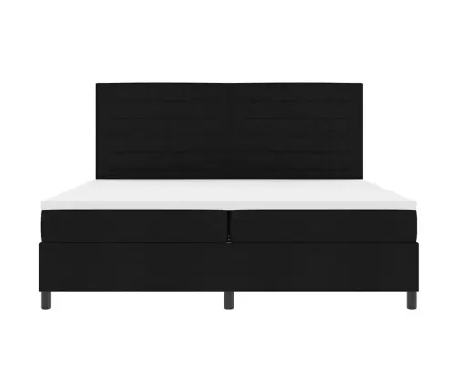 Gultas Rāmis Ar Matraci Un Led Gaismām, Melnā Krāsā, 200X200 Cm Vidaxl