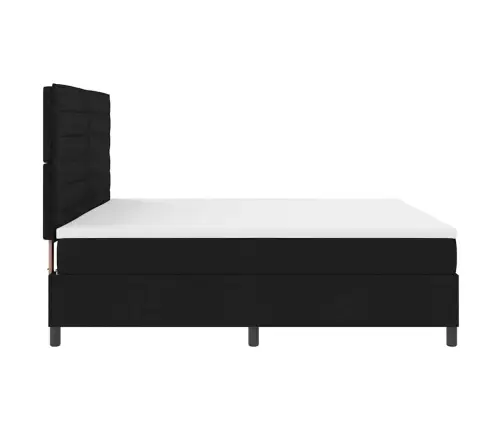Gultas Rāmis Ar Matraci Un Led Gaismām, Melnā Krāsā, 200X200 Cm Vidaxl