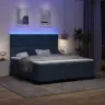 Kastītes Atsperu Gulta Ar Matraci Zila 180 X 200 Cm Audums Vidaxl
