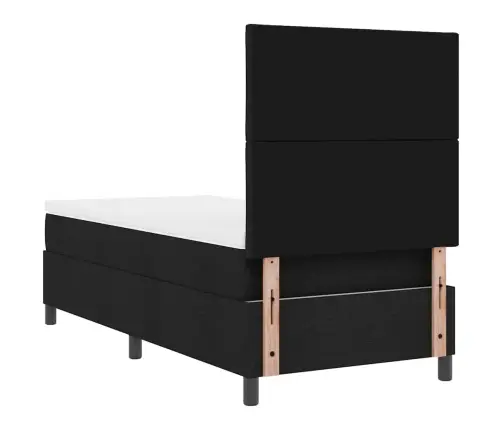 Kiemas Lova Su Čiužiniu Juoda 100 X 200 Cm Audinys