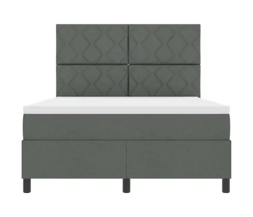 Kiemas Lova Su Čiužiniu Tamsiai Pilka 160 X 200 Cm Audinys