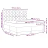Gulta Ar Atsperēm Un Matraci, Ar Led - Tumši Brūna - 180 X 200 Cm Audums. Vidaxl
