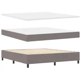 Kiemas Lova Su Čiužiniu Taupe 180 X 200 Cm Audinys Kiemas Lova Su Čiužiniu Taupe 180 X 200 Cm Audinys