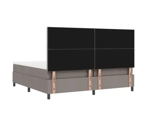 Kiemas Lova Su Čiužiniu Taupe 200 X 200 Cm Audinys