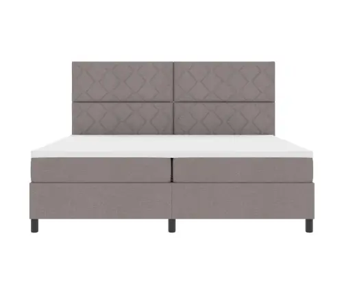 Kiemas Lova Su Čiužiniu Taupe 200 X 200 Cm Audinys