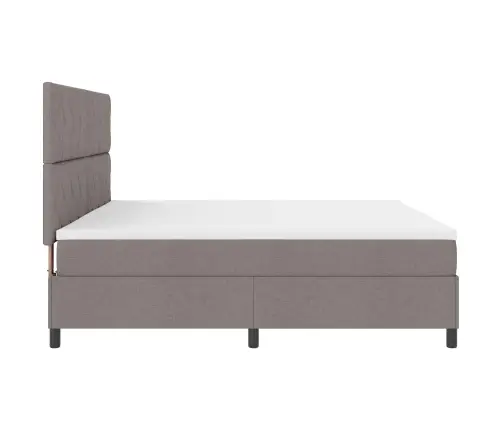 Kiemas Lova Su Čiužiniu Taupe 200 X 200 Cm Audinys