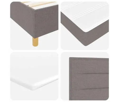 Led Čiužinio Lova Su Čiužiniu Taupe 100 X 200 Cm Audinys