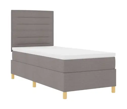 Led Čiužinio Lova Su Čiužiniu Taupe 100 X 200 Cm Audinys