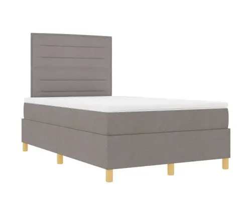 Led Box Spring Voodi Peaga Pruunikashall 120 X 200 Cm Kangas