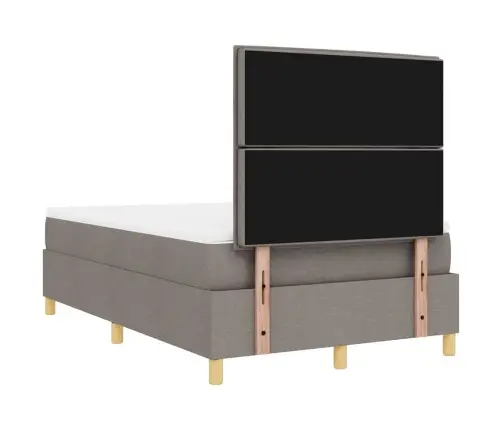 Led Box Spring Voodi Peaga Pruunikashall 120 X 200 Cm Kangas