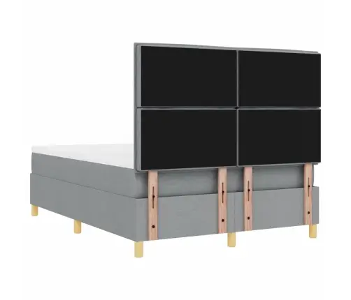 Led Čiužinio Lova Šviesiai Pilka 140 X 190 Cm Audinys