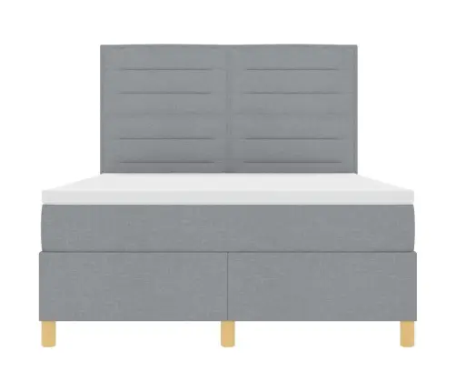 Led Čiužinio Lova Šviesiai Pilka 140 X 200 Cm Audinys