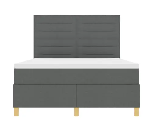 Led Čiužinio Lova Tamsiai Pilka 160 X 200 Cm Audinys