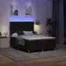 Led Gultas Pamatne Ar Matraci Melna 160 X 200 Cm Audums Vidaxl