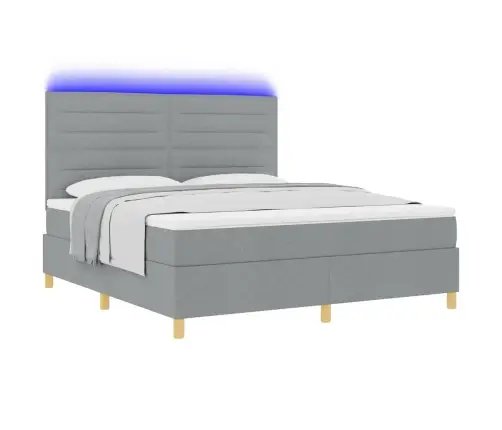 Led Čiužinio Lova Šviesiai Pilka 180 X 200 Cm Audinys