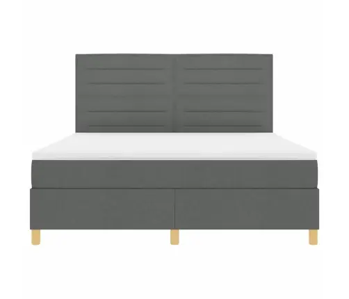 Led Čiužinio Lova Tamsiai Pilka 180 X 200 Cm Audinys