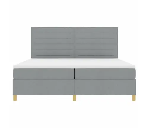 Led Čiužinio Lova Šviesiai Pilka 200 X 200 Cm Audinys