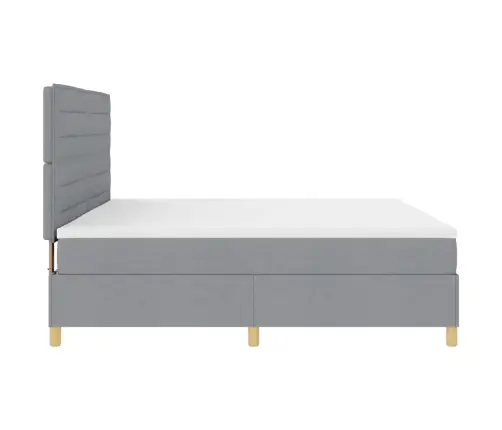 Led Čiužinio Lova Šviesiai Pilka 200 X 200 Cm Audinys