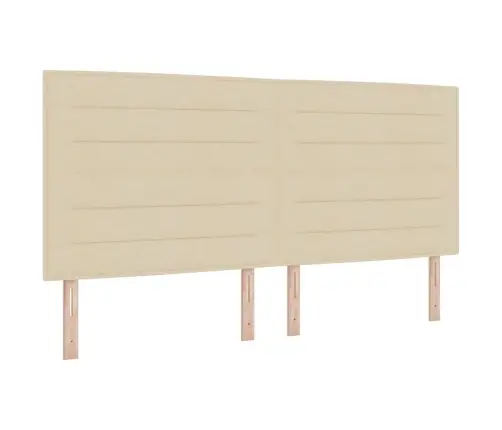 Led Box Spring Voodi Madratsiga Peaga Cream 200 X 200 Cm Kangas